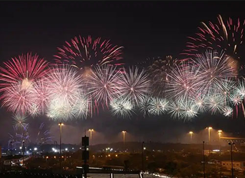 弥勒市焰火晚会